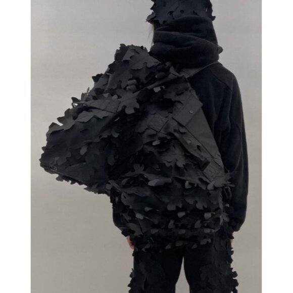 Off-White Post Archive Faction Equipment Black Leaves Backpack O/S NWT! - Picture 1 of 11